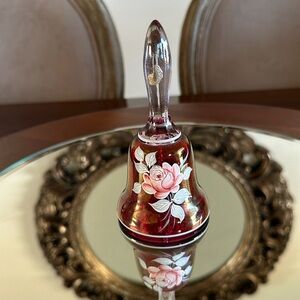 Vintage Westmoreland Red Bell Hand Painted Signed